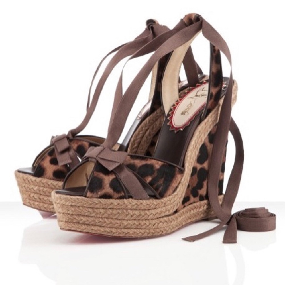 Christian Louboutin Cheetah Wedges